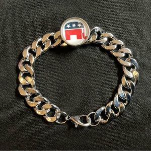 🇺🇸🐘Republican Elephant Chunky Quality Stainless Steel Unisex Bracelet!